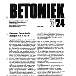 Examen Betontechnologie CB 1 1976