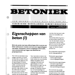 Eigenschappen van beton (I)