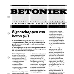 Eigenschappen van beton (III)