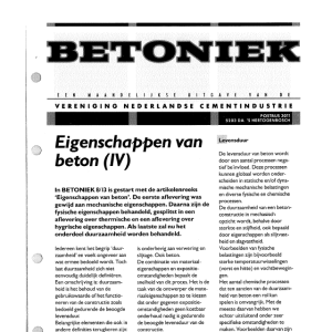 Eigenschappen van beton (IV)