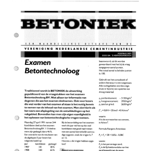 Examen Betontechnoloog BV 1991