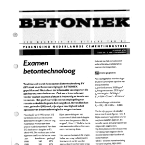 Examen Betontechnoloog 1992