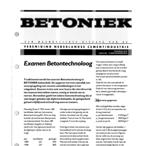 Examen Betontechnoloog 1993