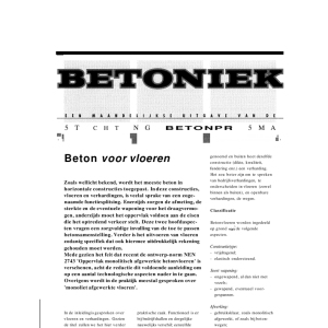 Beton voor vloeren