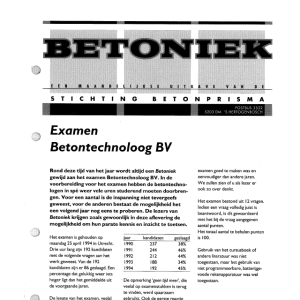 Examen Betontechnoloog BV 1994