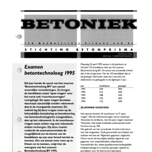 Examen betontechnoloog 1995