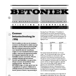 Examen betontechnoloog bv 1996