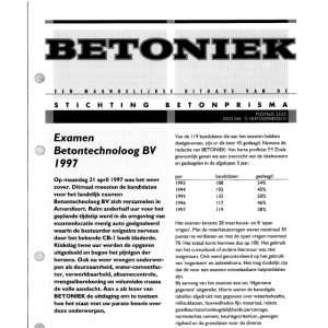 Examen Betontechnoloog BV 1997