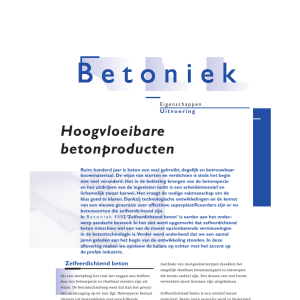 Hoogvloeibare betonproducten