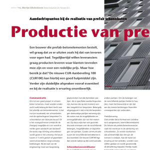 Productie van prefab schoonbeton