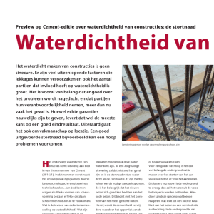 Waterdichtheid van constructies