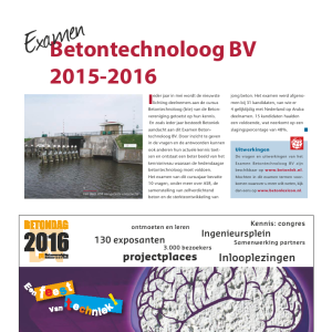 Examen Betontechnoloog BV 2015-2016