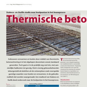 Thermische betonactivering in de praktijk