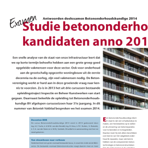 Studie betononderhoud: wat moeten kandidaten anno 2014 weten?