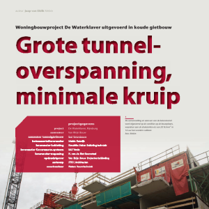 Grote tunneloverspanning, minimale kruip