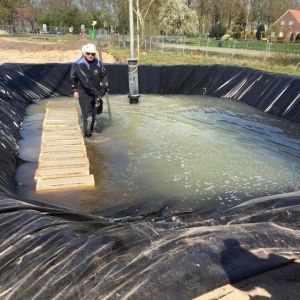 Proefstort innovatieve glasvezelgewapende onderwaterbetonvloer N348